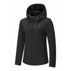 GEO-THERM women's black softshell jacket front view