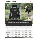 GEO-THERM women's softshell jacket size chart